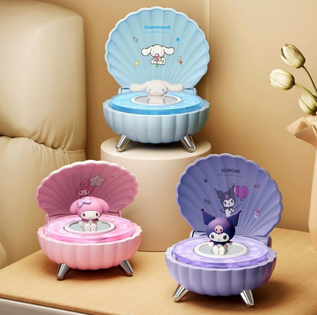 Listen to your fav song with the super cute Sanrio Pearl Shell-Shaped Bluetooth Speaker & Night